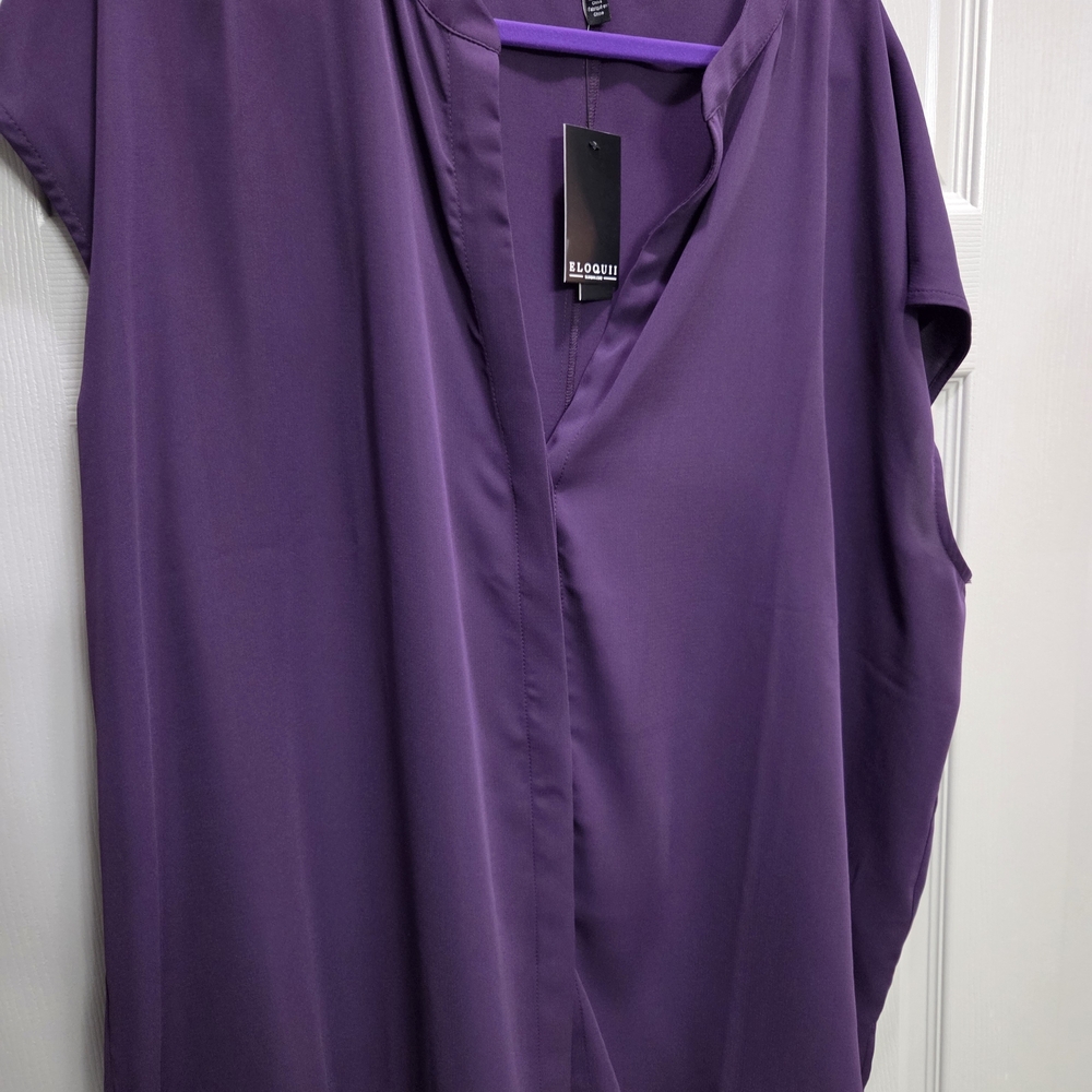 2 For 1 Chic Purple And Green Women's Tops by Eloquii